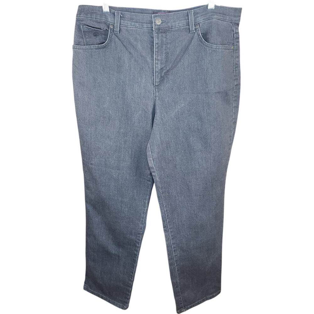 Gloria Vanderbilt "Amanda" Jeans‎ Gray Womens 18 SHORT Stretch Comfort